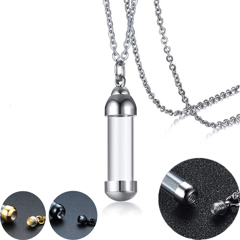 Can Open Glass Perfume Bottle Necklace & Pendant for Women Silver Color Stainless Steel Necklaces With 20inch Cable Chain
Can Open Glass Perfume Bottle Necklace & Pendant for Women Silver Color Stainless Steel Necklaces With 20inch Cable Chain