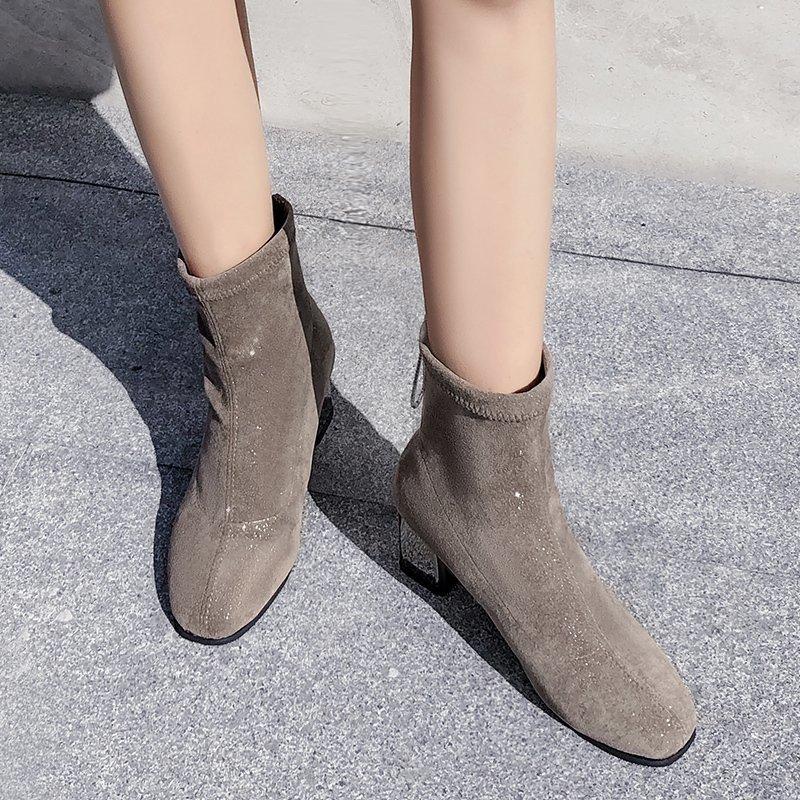 Metal Heel Suede Ankle Boots Women Sequin Square Heel Boots Winter Booties Black Khaki Shoes Women 2021 Autumn Winter
Metal Heel Suede Ankle Boots Women Sequin Square Heel Boots Winter Booties Black Khaki Shoes Women 2021 Autumn Winter