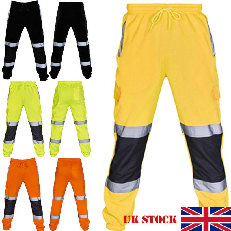HI VIS VISIBILITY VIZ OVER TROUSERS REFELECTIVE SAFETY WORK WEAR JOGGING PANT1