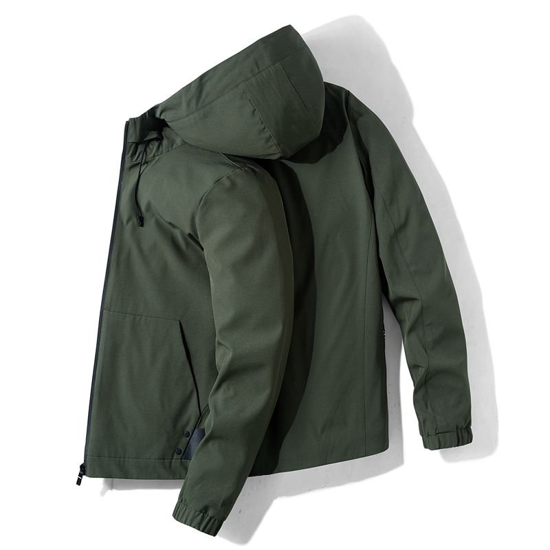 Men's Windbreaker Jacket Solid Hooded With Side Pocket Jackets For Men Winter Casual Bomber Male Jacket Hoodies Chaqueta Hombre 201218