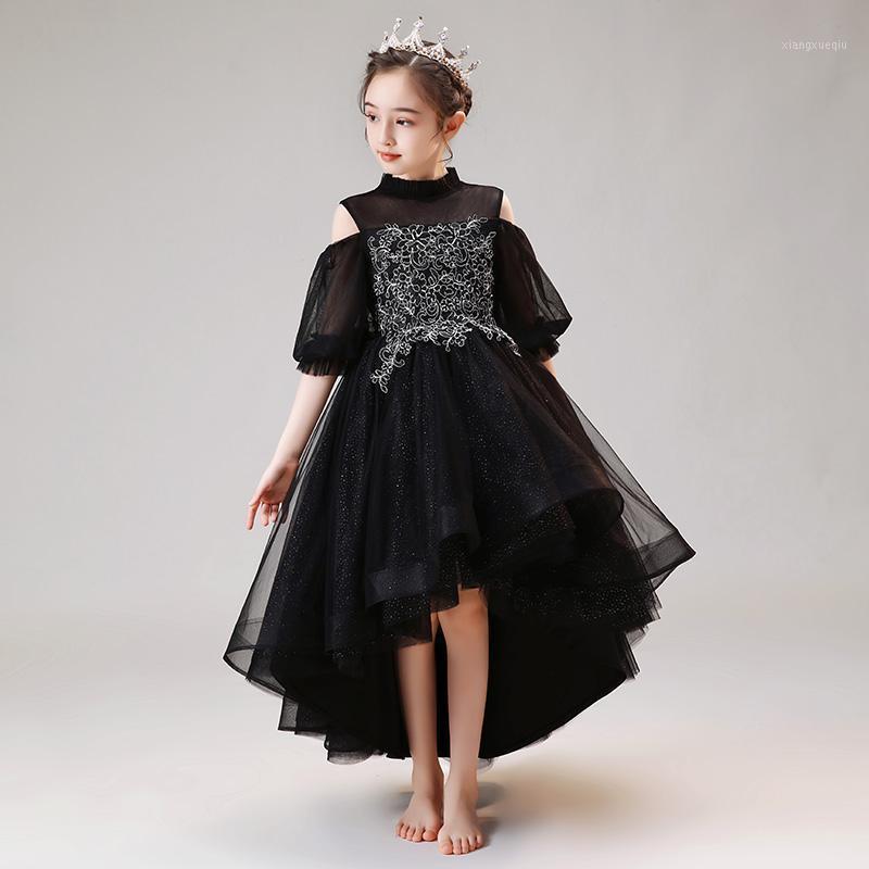 Flower Girl Dresses Ball Gown High Knee-Length Embroidery Off The Shoulder Sequined Tulle Luxury Princess Kids Party Dress D1661, Black
Flower Girl Dresses Ball Gown High Knee-Length Embroidery Off The Shoulder Sequined Tulle Luxury Princess Kids Party Dress D1661, Black