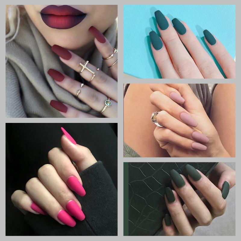 24pcs Acrylic Matte Fake Nail Pure Color Manicure False Nails Full Cover For Short Decoration Press On Nails Art Fake Extension, Y19
24pcs Acrylic Matte Fake Nail Pure Color Manicure False Nails Full Cover For Short Decoration Press On Nails Art Fake Extension, Y19