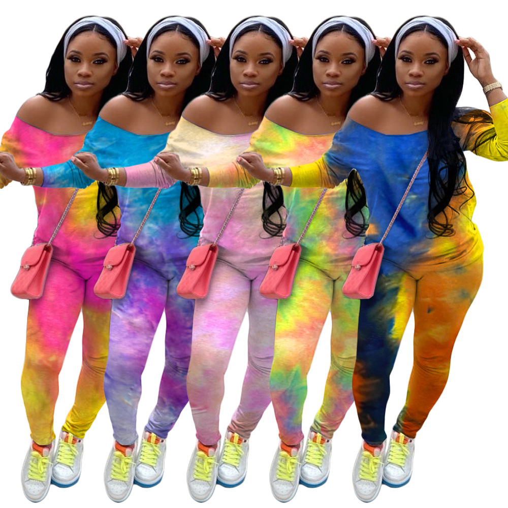 Women Tracksuit Two Piece Set Fashion Tie Dye Printing Long Sleeve T Shirt Pants Outfits Ladies Plus Size Casual Jogging Suits, Gray 
Women Tracksuit Two Piece Set Fashion Tie Dye Printing Long Sleeve T Shirt Pants Outfits Ladies Plus Size Casual Jogging Suits, Gray