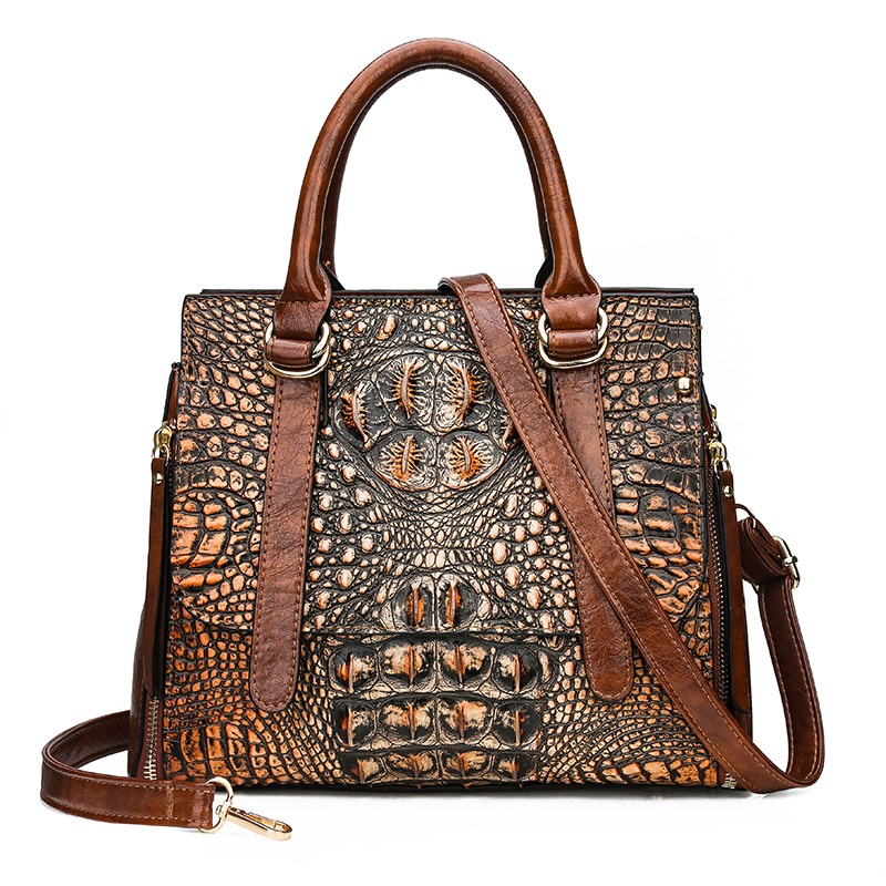 Genuine leather handbag, new luxury female purse with crocodile print, 2020 shoulder bag, Black
Genuine leather handbag, new luxury female purse with crocodile print, 2020 shoulder bag, Black