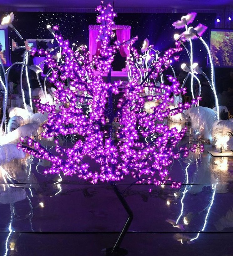 LED Cherry Blossom Garden Decorations Tree Light 864pcs LED Bulbs 18m Height 110220VAC Seven Colors for Option Rainproof Outdoor7687519