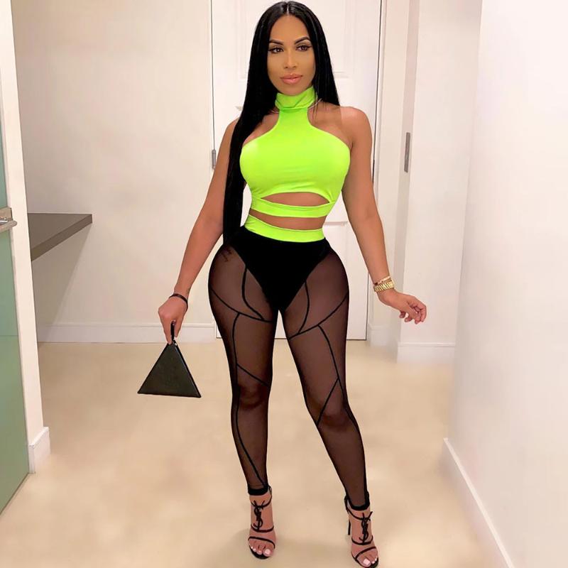 Women' Tracksuits Sexy Two Piece Set Women Clothing Sets Rave Festival Party Club Outfits For Halter Crop Tops And Mesh Sheer Leggings, Red
Women' Tracksuits Sexy Two Piece Set Women Clothing Sets Rave Festival Party Club Outfits For Halter Crop Tops And Mesh Sheer Leggings, Red
