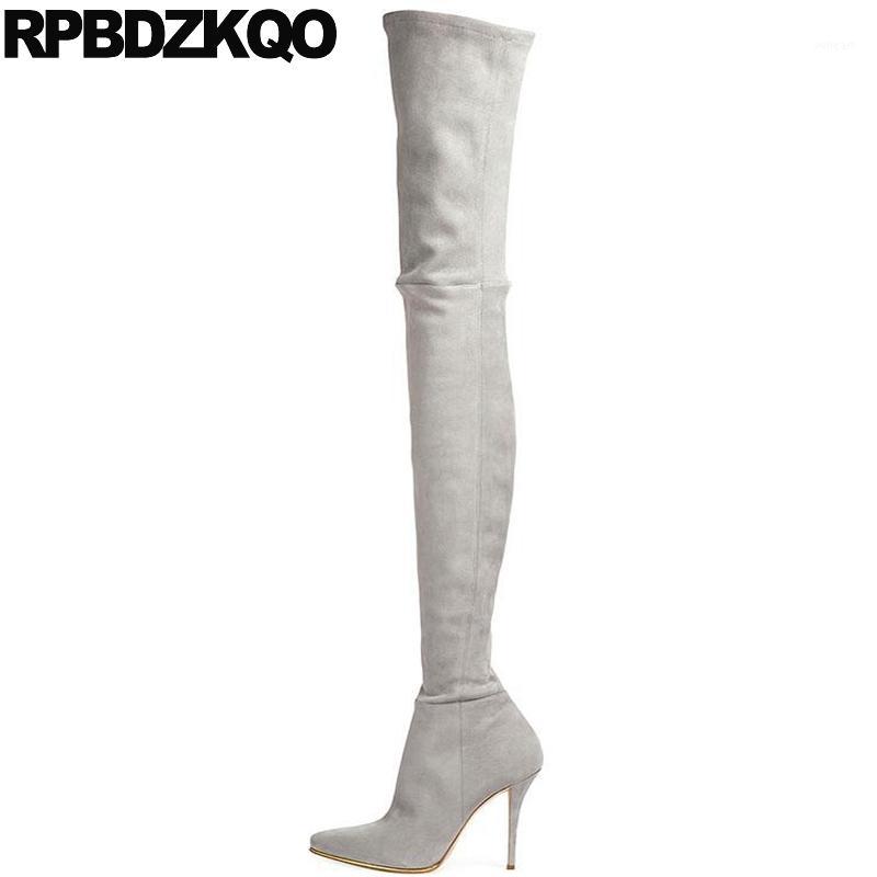 Stretch Winter Over The Knee Grey Pointed Toe Slim Shoes Suede Thigh Women Boots Stiletto Brand Crotch High Long Fur Heel Sexy1, Grey 5.5cm
Stretch Winter Over The Knee Grey Pointed Toe Slim Shoes Suede Thigh Women Boots Stiletto Brand Crotch High Long Fur Heel Sexy1, Grey 5.5cm