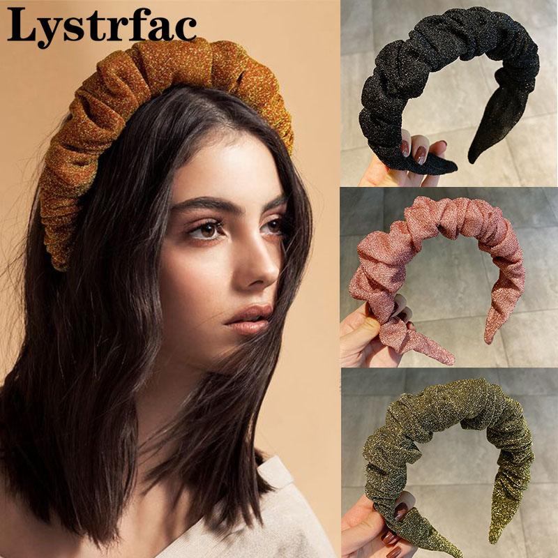 Lystrfac New Bright Glitter Scrunchy Headband for Women Girls Volume Wave Fold Hairband Simple Wide Ladies Hair Accessories
Lystrfac New Bright Glitter Scrunchy Headband for Women Girls Volume Wave Fold Hairband Simple Wide Ladies Hair Accessories