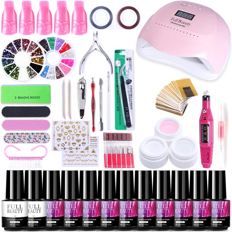Nail Kits 90W UV LED Lamp Nail Dryer Gel Polish Gel Set Electric Manicure Machine Drill Art all for Set JI1581-2 
Nail Kits 90W UV LED Lamp Nail Dryer Gel Polish Gel Set Electric Manicure Machine Drill Art all for Set JI1581-2