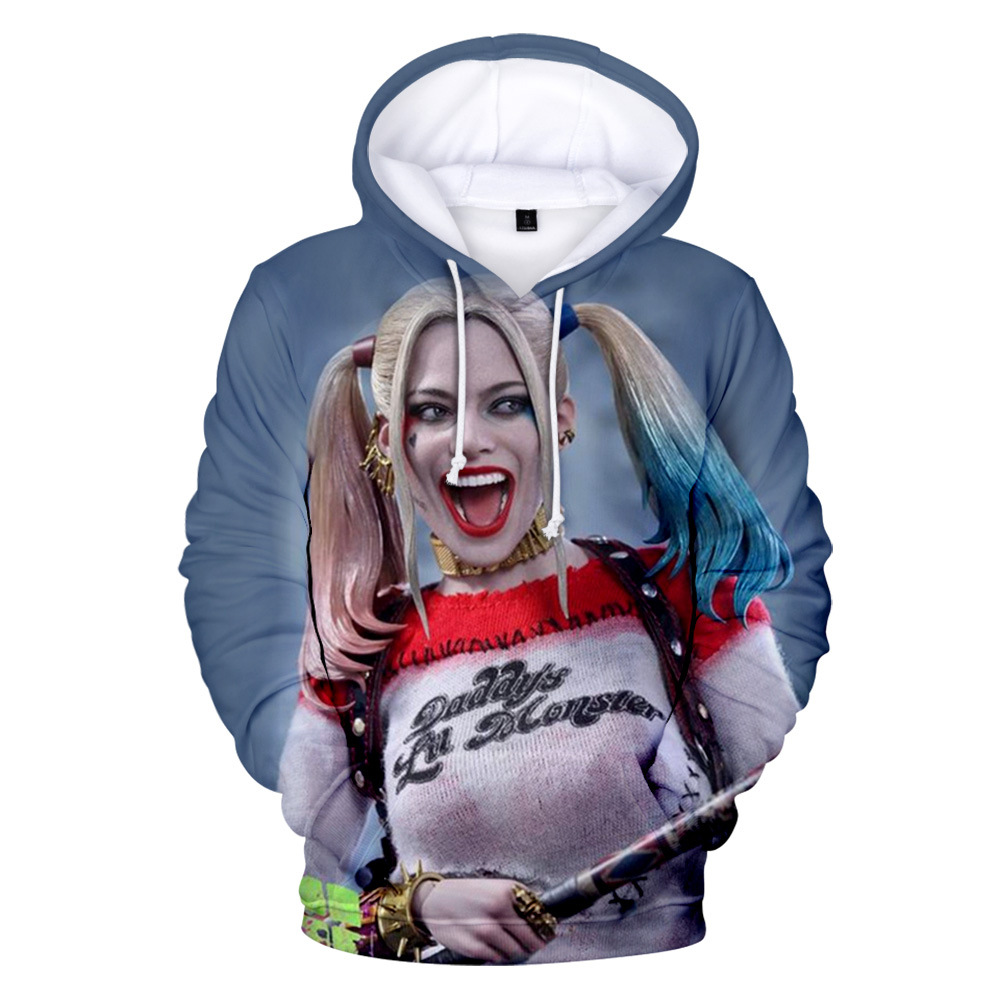 Suicide Squad Harley Quinn 3D Hoodie for Men Women Hooded Sweatshirt Winter Fashion Casual Tracksuit Cool Tops Cosplay Costume, Black
Suicide Squad Harley Quinn 3D Hoodie for Men Women Hooded Sweatshirt Winter Fashion Casual Tracksuit Cool Tops Cosplay Costume, Black
