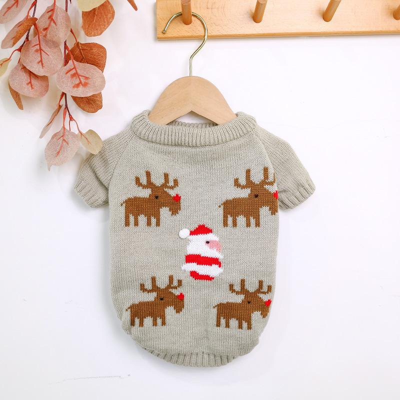 Autumn and Winter Two Feet Grey Color Pet Clothing with Elk Printing Dog Sweater Clothes for Small Dog Christmas Clothes for, Gray
Autumn and Winter Two Feet Grey Color Pet Clothing with Elk Printing Dog Sweater Clothes for Small Dog Christmas Clothes for, Gray