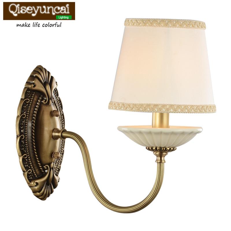 Qiseyuncai American living room copper wall lamp study bedroom bedside simple single head copper wall lamp
Qiseyuncai American living room copper wall lamp study bedroom bedside simple single head copper wall lamp