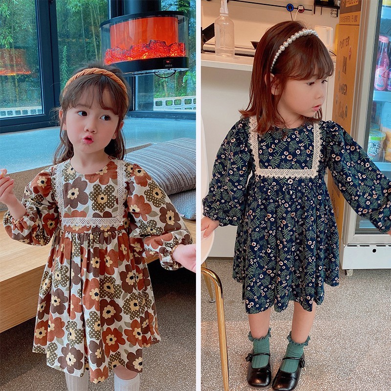 2021 Autumn New Floral Printed Kids Long Sleeve Flower Es Beautiful Girls Princess Fdc7, 120-2brown
2021 Autumn New Floral Printed Kids Long Sleeve Flower Es Beautiful Girls Princess Fdc7, 120-2brown