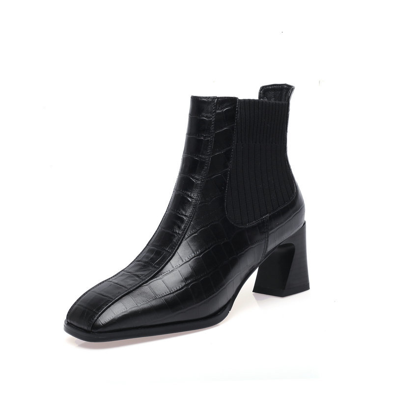2021 New Genuine Leather High Heel Ankle Boots Knitting Classic Design for Women Working Office Shoes Woman Heels Acen, Black
2021 New Genuine Leather High Heel Ankle Boots Knitting Classic Design for Women Working Office Shoes Woman Heels Acen, Black