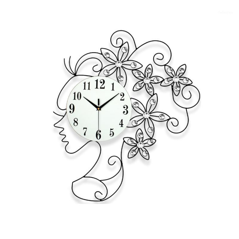 Elegant Maid Silhouette Metal Crafts Innovative Iron Frame Wall Clock Rhinestone Watch Quartz Mute Living-room 65*50 Modern 241
Elegant Maid Silhouette Metal Crafts Innovative Iron Frame Wall Clock Rhinestone Watch Quartz Mute Living-room 65*50 Modern 241