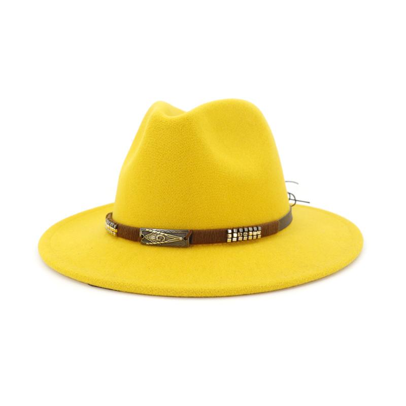 Women Men Wool Polyester Fedora Hat Felt Hat Wide Brim Lady Jazz Godfather Cap, Sz-jd
Women Men Wool Polyester Fedora Hat Felt Hat Wide Brim Lady Jazz Godfather Cap, Sz-jd