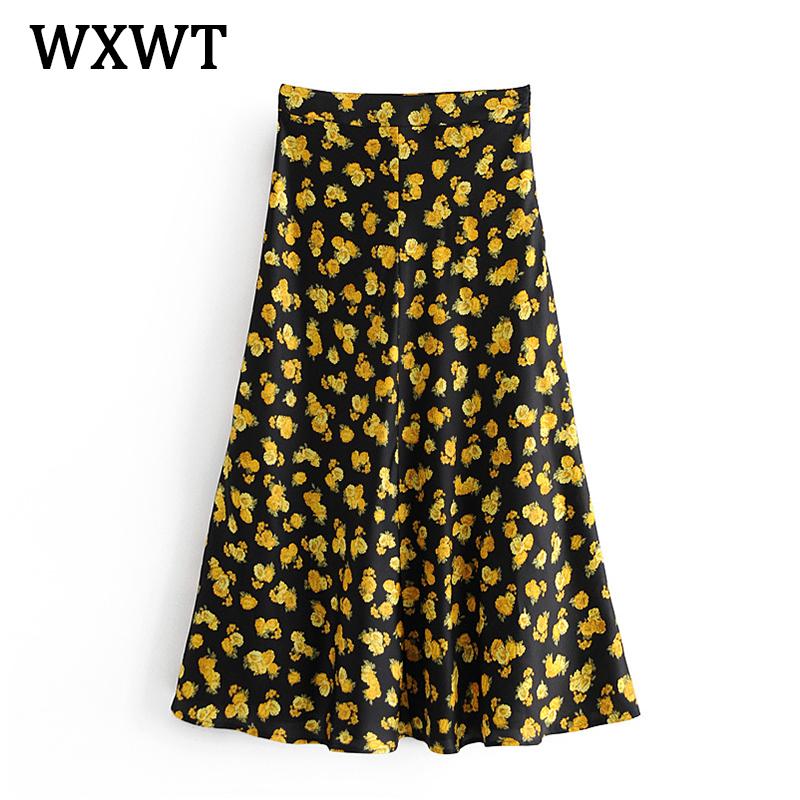 WXWT Women Watermark Dreamy And Elegant Yellow Floral Print Skirt Vintage Zipper Office Ladies Noble Chic Midi Skirts LDZZ637
WXWT Women Watermark Dreamy And Elegant Yellow Floral Print Skirt Vintage Zipper Office Ladies Noble Chic Midi Skirts LDZZ637
