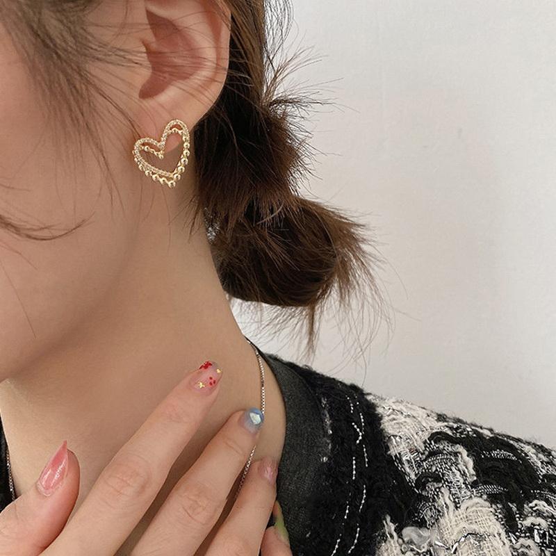 Stud Double Crystal Love Heart Earrings For Women Korean Cute Gold Metal Pendientes 2021 Trendy Jewelry
Stud Double Crystal Love Heart Earrings For Women Korean Cute Gold Metal Pendientes 2021 Trendy Jewelry