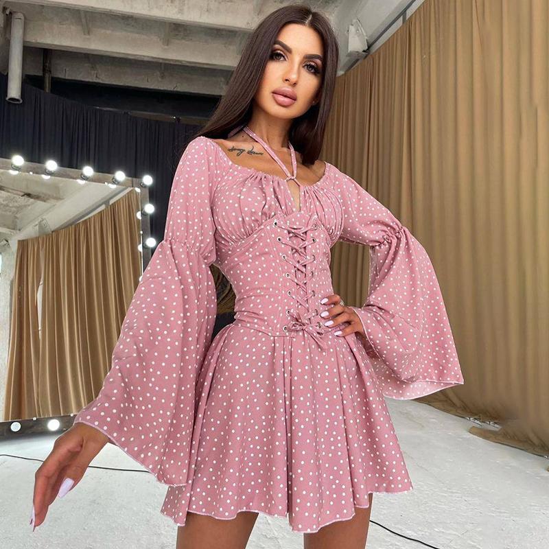 Casual Dresses Hirigin Dot Print Mini Dress Elegant Sexy Party Pleated Vacation Women Backless Tie Up Corset Long Sleeve Spring, Green
Casual Dresses Hirigin Dot Print Mini Dress Elegant Sexy Party Pleated Vacation Women Backless Tie Up Corset Long Sleeve Spring, Green