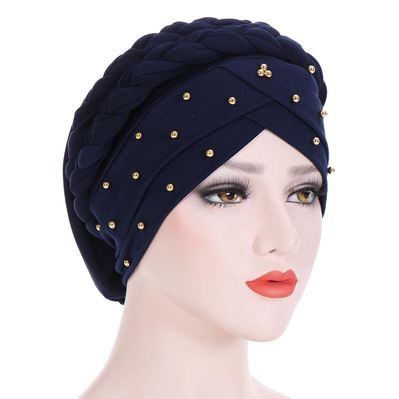 New style European and American foreign trade monochromatic beaded braid Baotou cap milk silk India Baotou cap spot, Black
New style European and American foreign trade monochromatic beaded braid Baotou cap milk silk India Baotou cap spot, Black