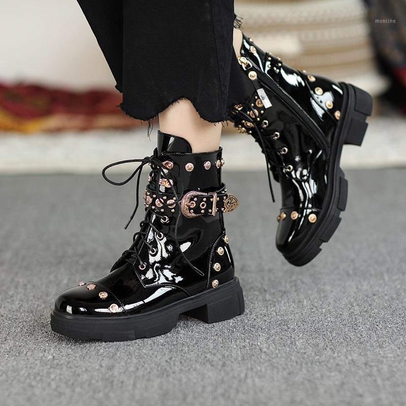 fashion women black ankle boots buckle strap rivet shoes patent leather motorcycle punk female booties autumn winter ladies shoe1
fashion women black ankle boots buckle strap rivet shoes patent leather motorcycle punk female booties autumn winter ladies shoe1