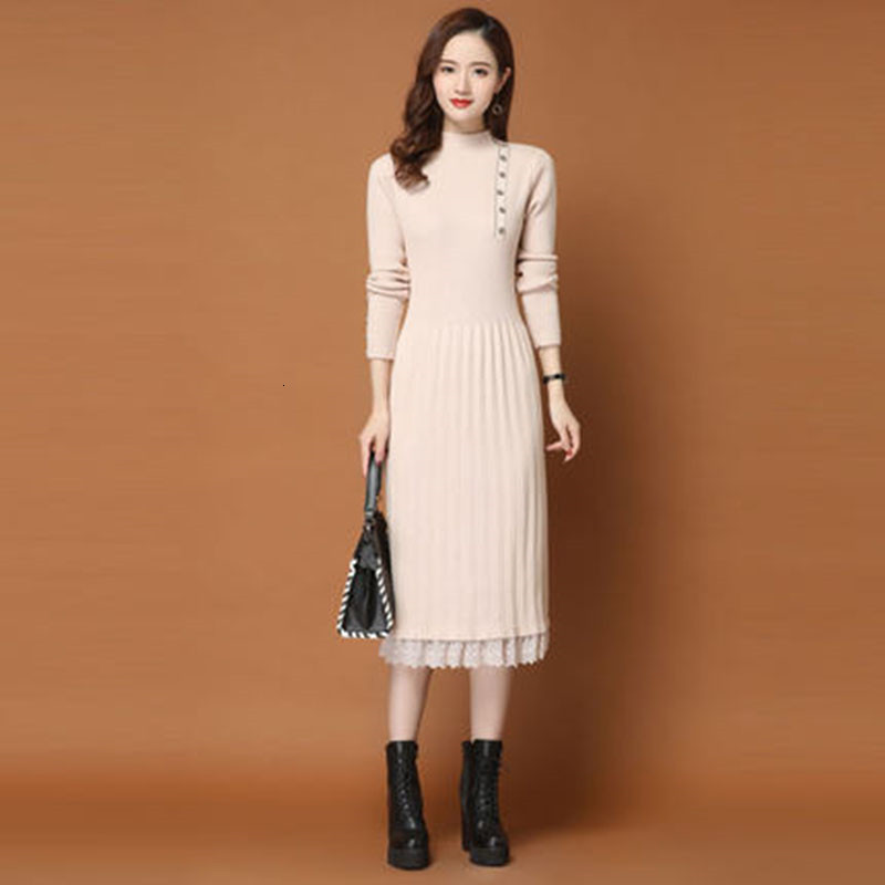 2021 New Slim Clothes Vestidos Female Long Lace Over the Knee Lady Spring and Autumn Knitting Femme Tide Plus Size F6fu, Champagne
2021 New Slim Clothes Vestidos Female Long Lace Over the Knee Lady Spring and Autumn Knitting Femme Tide Plus Size F6fu, Champagne