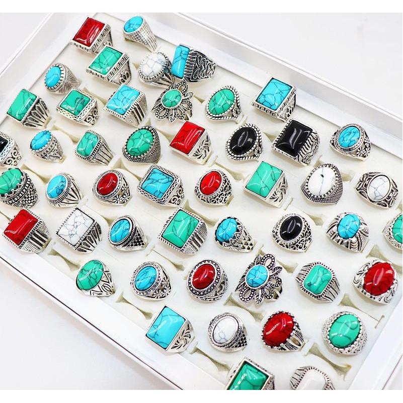 Wholesale Turquoise Stone Rings Antique Silver Vintage Jewelry For Man Women Best Gift Ring 3Khvu
Wholesale Turquoise Stone Rings Antique Silver Vintage Jewelry For Man Women Best Gift Ring 3Khvu