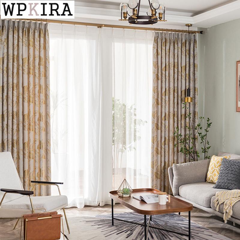 Modern Luxury Leaf Jacquard Blackout Curtains for Living Room Delicate Thick Fabric Drape Curtain for Bedroom Window ZH208#40, Linen tulle
Modern Luxury Leaf Jacquard Blackout Curtains for Living Room Delicate Thick Fabric Drape Curtain for Bedroom Window ZH208#40, Linen tulle