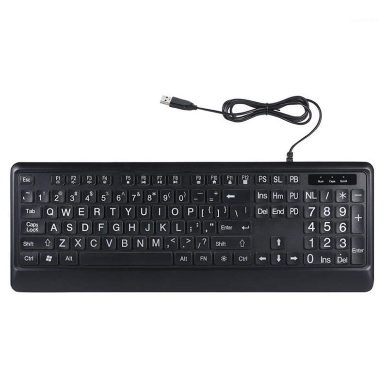 Large Font Print USB LED Backlit Keyboard 104 Keys Standard Full Size Computer Keyboard - White Backlit1
Large Font Print USB LED Backlit Keyboard 104 Keys Standard Full Size Computer Keyboard - White Backlit1