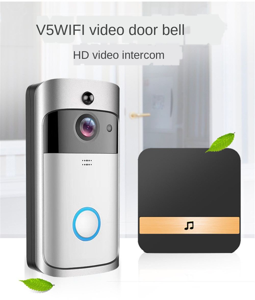 Smart WiFi Video Doorbell Camera Visual Intercom Night Vision IP Eye Door Bell Door Phone Wireless Home Security Camera 720P
