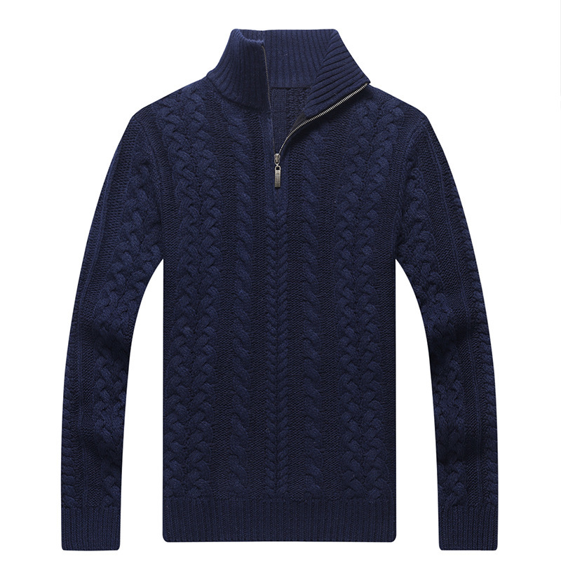 Autumn Men's Blouse Thick Hot Fashion Pullover's Support Half-turtleneck with Casual Zipper Sweater Kl7d, Black
Autumn Men's Blouse Thick Hot Fashion Pullover's Support Half-turtleneck with Casual Zipper Sweater Kl7d, Black