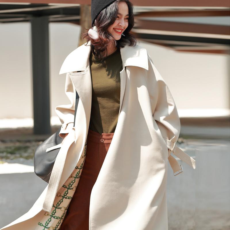 Coats Womens Trench High Quality England Style Turn-down Collar Sashes Women Long Coat Loose Windbreaker 3052
Coats Womens Trench High Quality England Style Turn-down Collar Sashes Women Long Coat Loose Windbreaker 3052