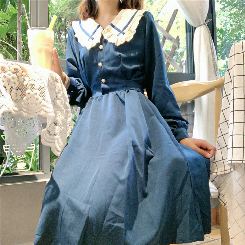 Spring Lolita Elegant Japanese Patchwrok Kawaii Party Midi French Designer Korean Women 2021 New 8gjl, Blue
Spring Lolita Elegant Japanese Patchwrok Kawaii Party Midi French Designer Korean Women 2021 New 8gjl, Blue