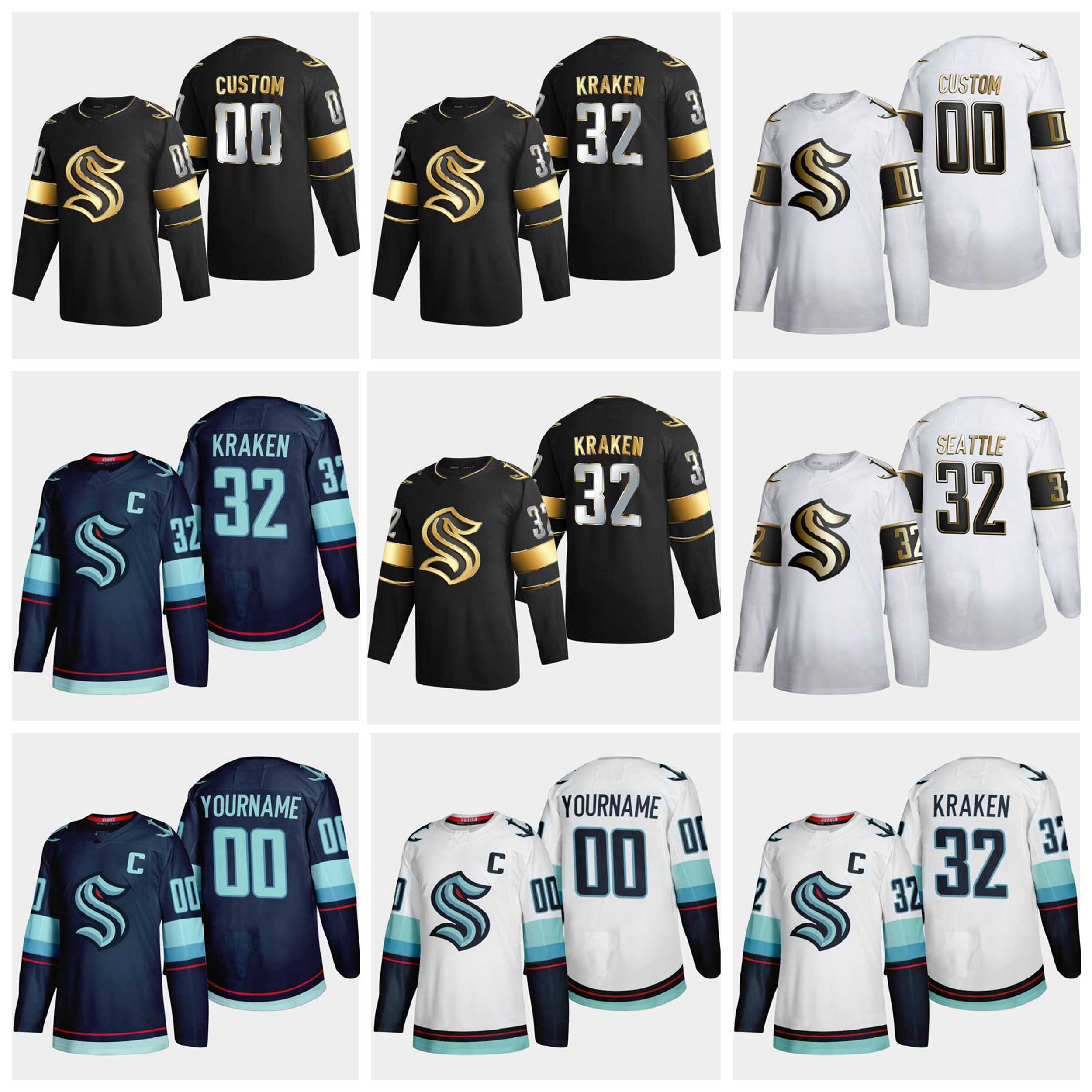 Seattle Kraken Ice Hockey Jerseys 32 Kraken 21 Kraken Jersey 2021 Season New Team Black Golden Edition Mens Womens Youth Kids Custom Stitch, Womens white
Seattle Kraken Ice Hockey Jerseys 32 Kraken 21 Kraken Jersey 2021 Season New Team Black Golden Edition Mens Womens Youth Kids Custom Stitch, Womens white