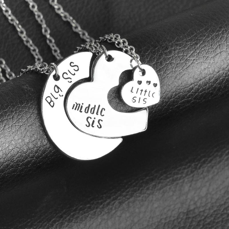 big middle little sis necklaces for 3 Splicing sister necklace Family jewelry heart broken 3 but will contacted together forever
big middle little sis necklaces for 3 Splicing sister necklace Family jewelry heart broken 3 but will contacted together forever