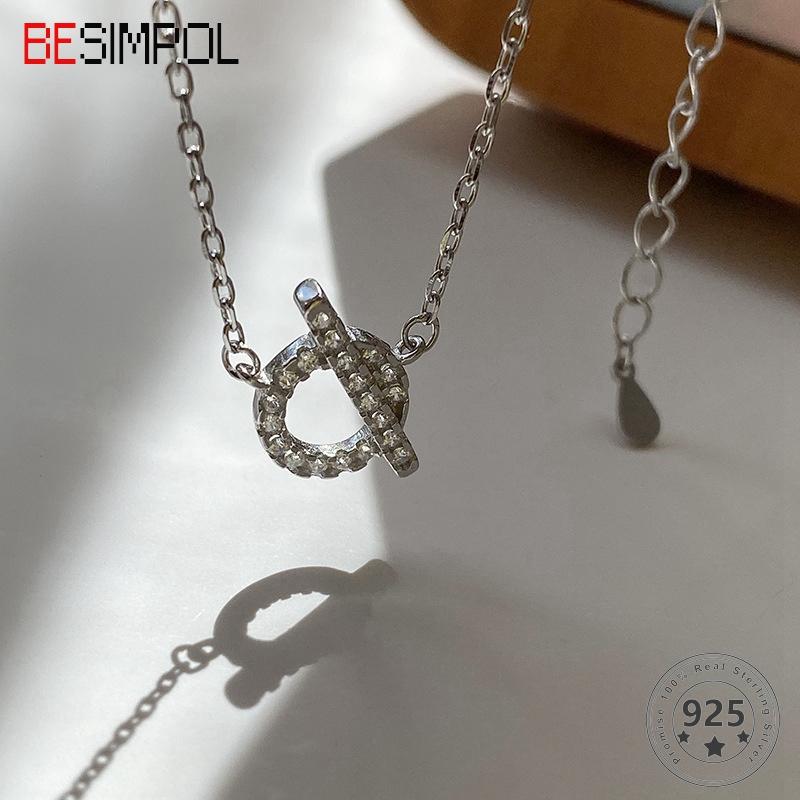 Besimpol Real 925 Sterling Silver Zircon Necklace Elegant Pendant Clavicle Chain Necklace For Women Luxury Fine Jewelry Gifts
Besimpol Real 925 Sterling Silver Zircon Necklace Elegant Pendant Clavicle Chain Necklace For Women Luxury Fine Jewelry Gifts