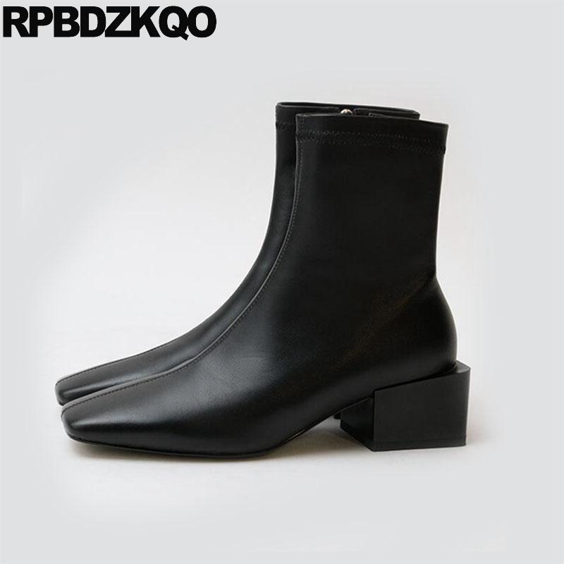 genuine leather fur short black boots winter fashion ankle shoes women thick chunky high heel 2020 white square toe
genuine leather fur short black boots winter fashion ankle shoes women thick chunky high heel 2020 white square toe