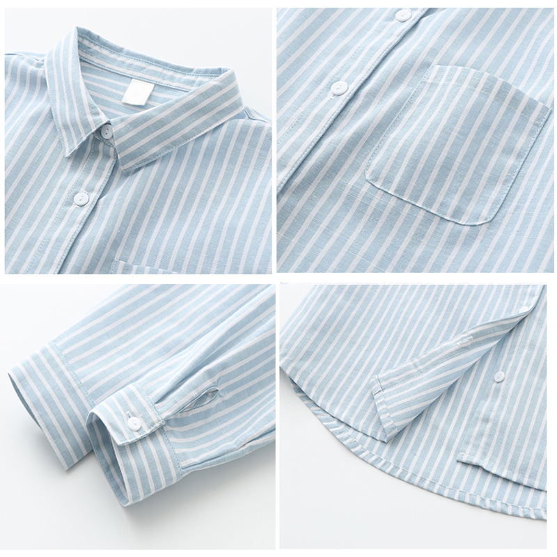 GOPLUS Women's Blouse Office Lady Striped Shirts Plus Size Korean Womens Tops and Blouses Bluzeczki Damskie Camisas Mujer C9754 201202