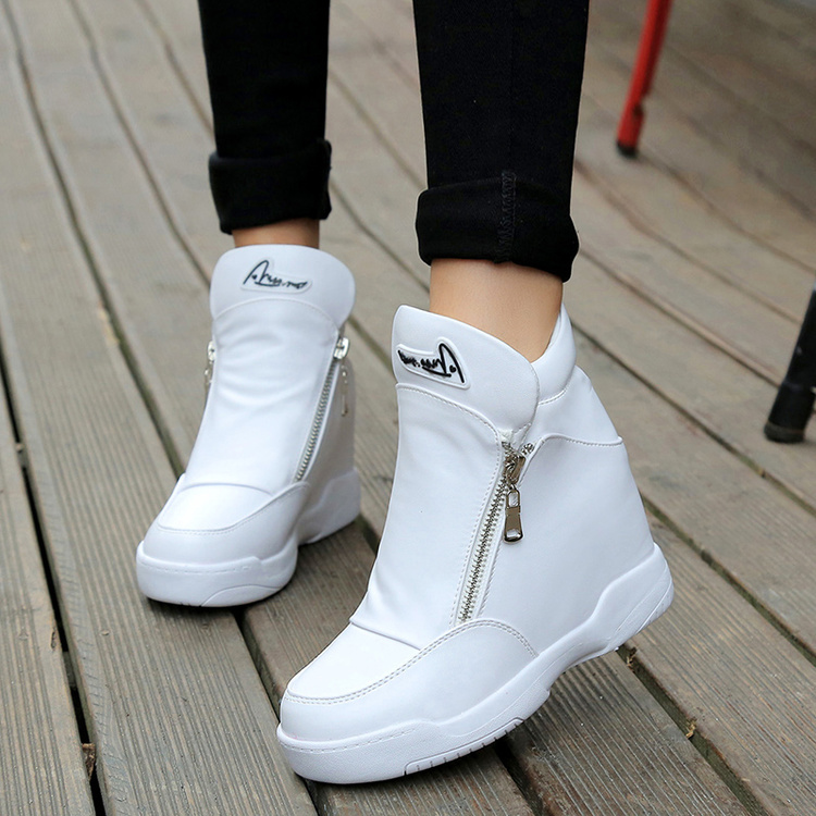Outono inverno moda botas cunhas sapatos de cristal tnis mulher casual plataforma salto alto 94CT, White plus velvet 
Outono inverno moda botas cunhas sapatos de cristal tnis mulher casual plataforma salto alto 94CT, White plus velvet
