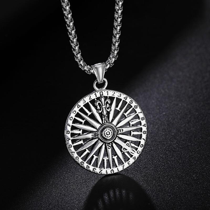 Gothic Round Compass Pendant Chain For Men Vintage Punk Rock Talisman Jewelry Nordic Amulet Runes Necklace
Gothic Round Compass Pendant Chain For Men Vintage Punk Rock Talisman Jewelry Nordic Amulet Runes Necklace
