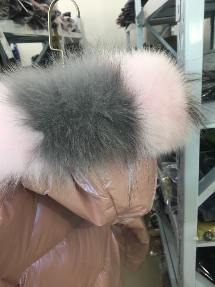 DEAT 2020 Autumn Winter New Arrivals Real Fur Hooded Thick Coat Pink Women Cropped Jacket LJ201127