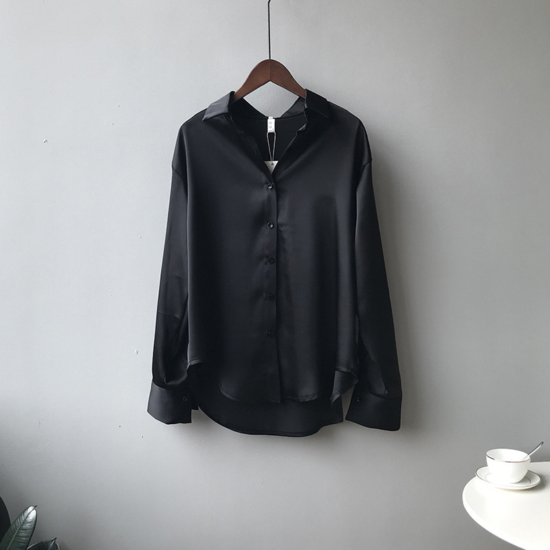 2021 New Chic Casual Loose Poplin Female Temperamen Silk Blouse Shirt Women Elegant Korean Solid Color Oversize Top Y4hl, Black
2021 New Chic Casual Loose Poplin Female Temperamen Silk Blouse Shirt Women Elegant Korean Solid Color Oversize Top Y4hl, Black