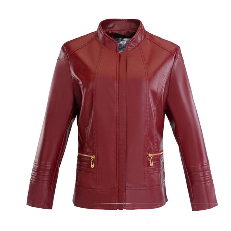 Short stand-up collar zipper slim motorcycle leather jacket 2020 new fashion spring and autumn women's leather jacket NUW928, Red
Short stand-up collar zipper slim motorcycle leather jacket 2020 new fashion spring and autumn women's leather jacket NUW928, Red