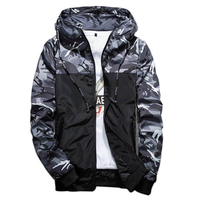 Men's Jackets Spring Autumn Mens Casual Camouflage Hoodie Jacket Men Waterproof Clothes Windbreaker Coat Male Outwear Street Clothing B4