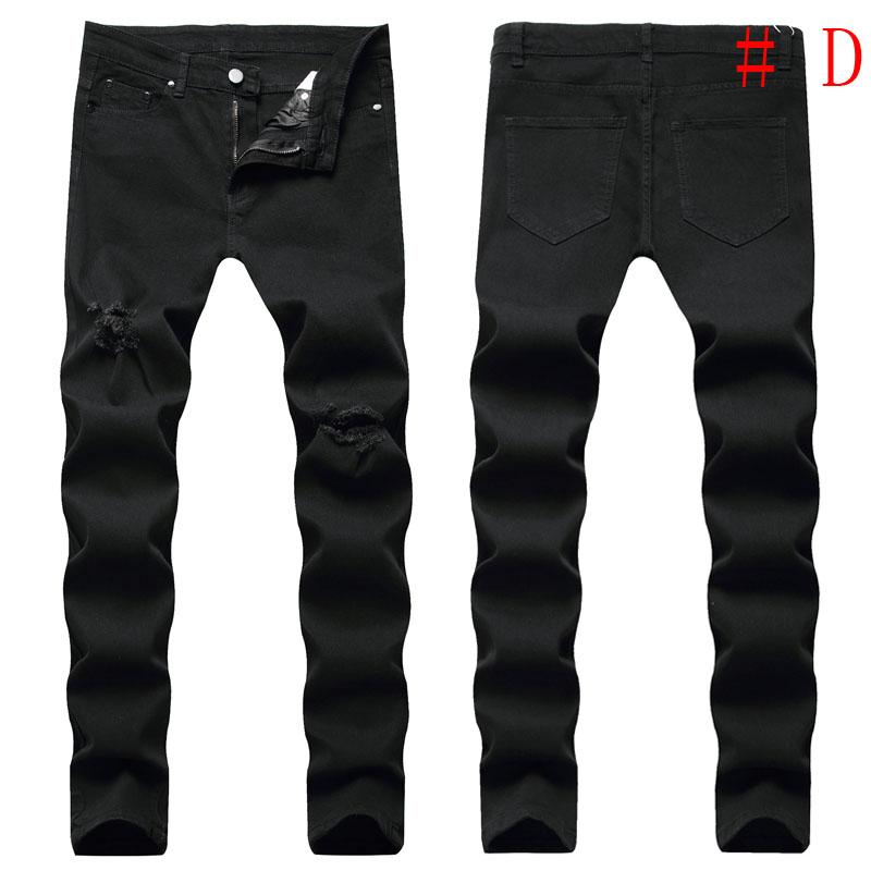 Men's Jeans Fashion Men Skinny Stretchy Pant Slim Fit White Black Long Jeans1