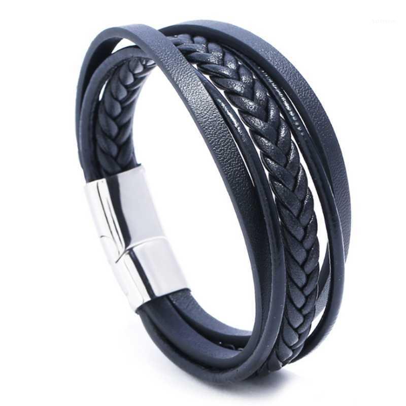 Hand-woven vintage men's leather bracelet stainless steel multilayer leather bracelet creative ethnic style simple1
Hand-woven vintage men's leather bracelet stainless steel multilayer leather bracelet creative ethnic style simple1