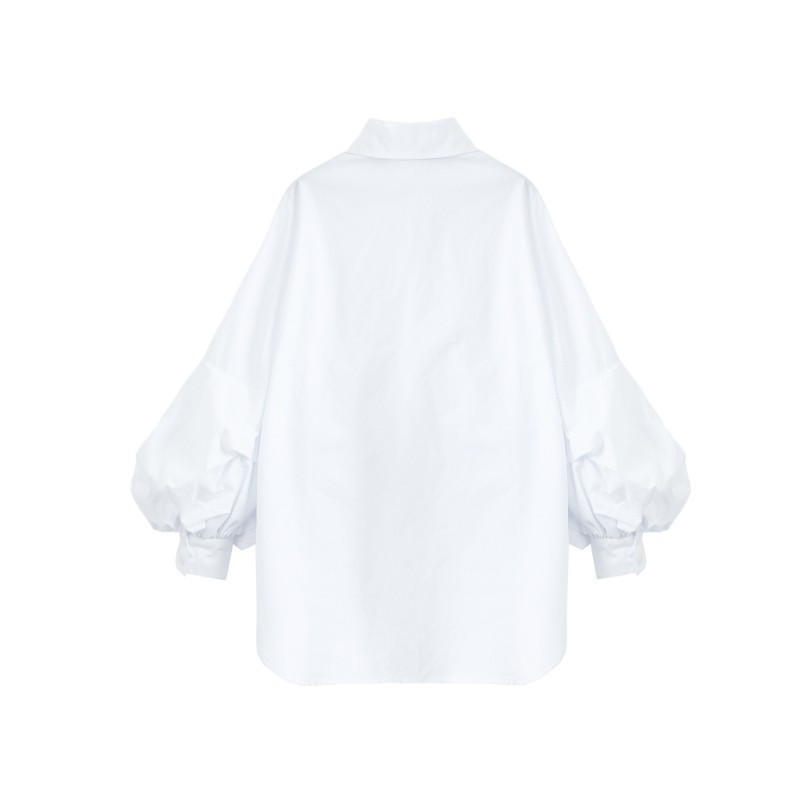 CHICEVER Autumn Women's Shirt Blouse Top Female Lantern Sleeve Loose Big Size Casual Women Shirts Blusa Clothes Fashion Casual T200322