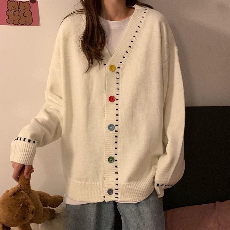 2020 Single Breasted Cardigans Womens Sweaters spring autumn V-Neck Long Sleeve Fashionable solid Knitwear female sweaters, Sweaters 1
2020 Single Breasted Cardigans Womens Sweaters spring autumn V-Neck Long Sleeve Fashionable solid Knitwear female sweaters, Sweaters 1