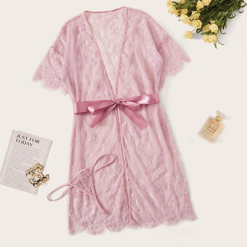 Pink Sexy Women Lingerie Lace Night Dress Sleepwear Nightgown Bandage Deep V G-String See Through Sexy Sheer Sleep Dress 20201
Pink Sexy Women Lingerie Lace Night Dress Sleepwear Nightgown Bandage Deep V G-String See Through Sexy Sheer Sleep Dress 20201