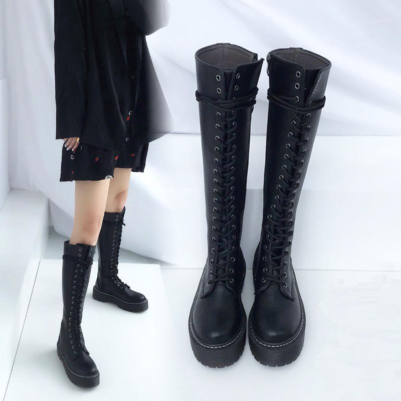 Women's boots are below the knee, fall winter 2021 lace up boots, Knights' boots, high top women's British style1, Black
Women's boots are below the knee, fall winter 2021 lace up boots, Knights' boots, high top women's British style1, Black